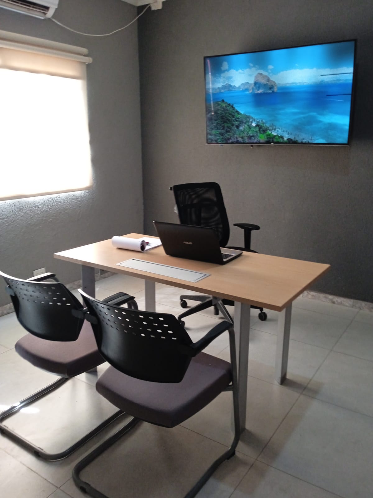 Escritorio Moderno Puesto de Trabajo - Beige