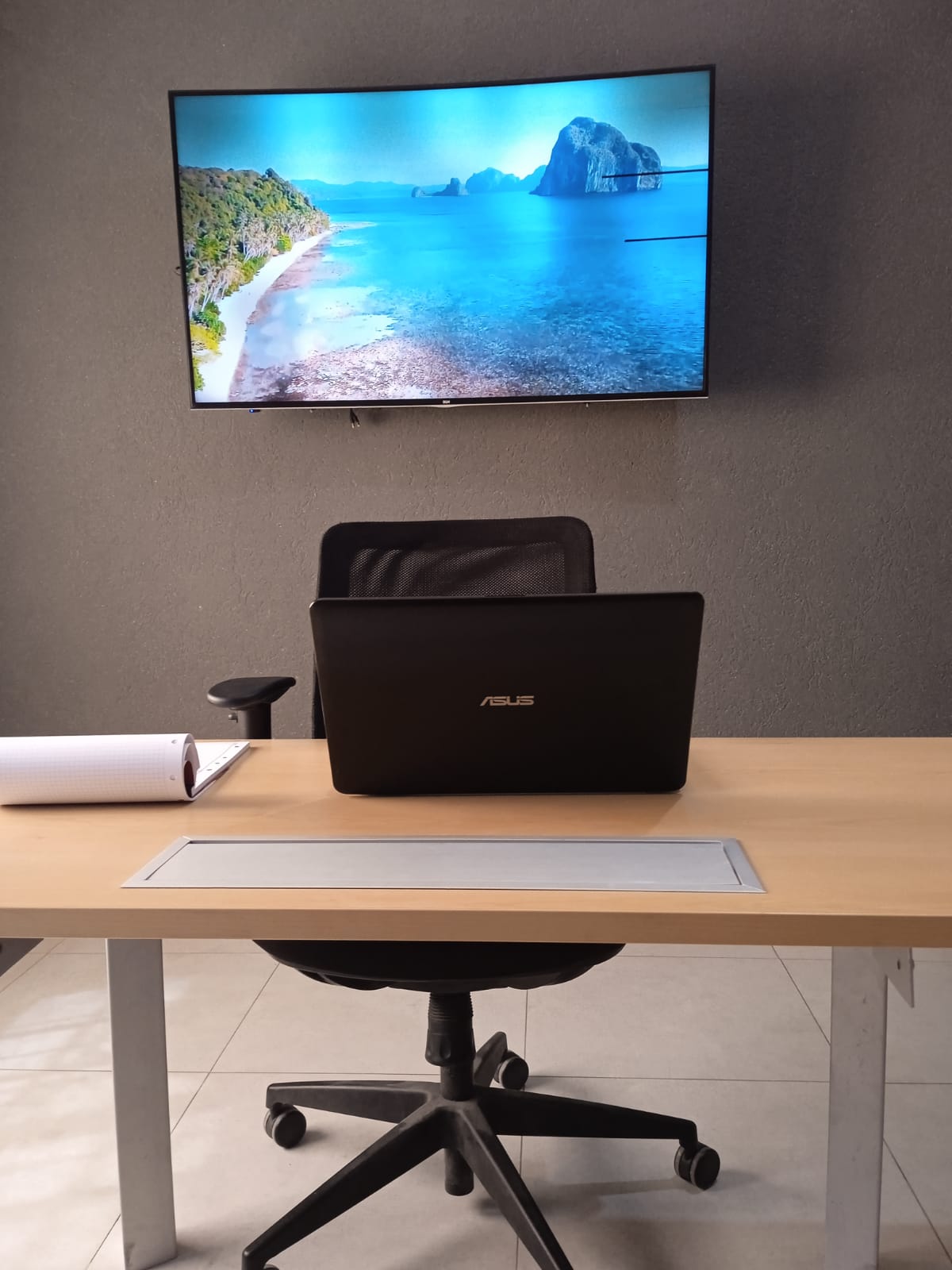 Escritorio Moderno Puesto de Trabajo - Beige